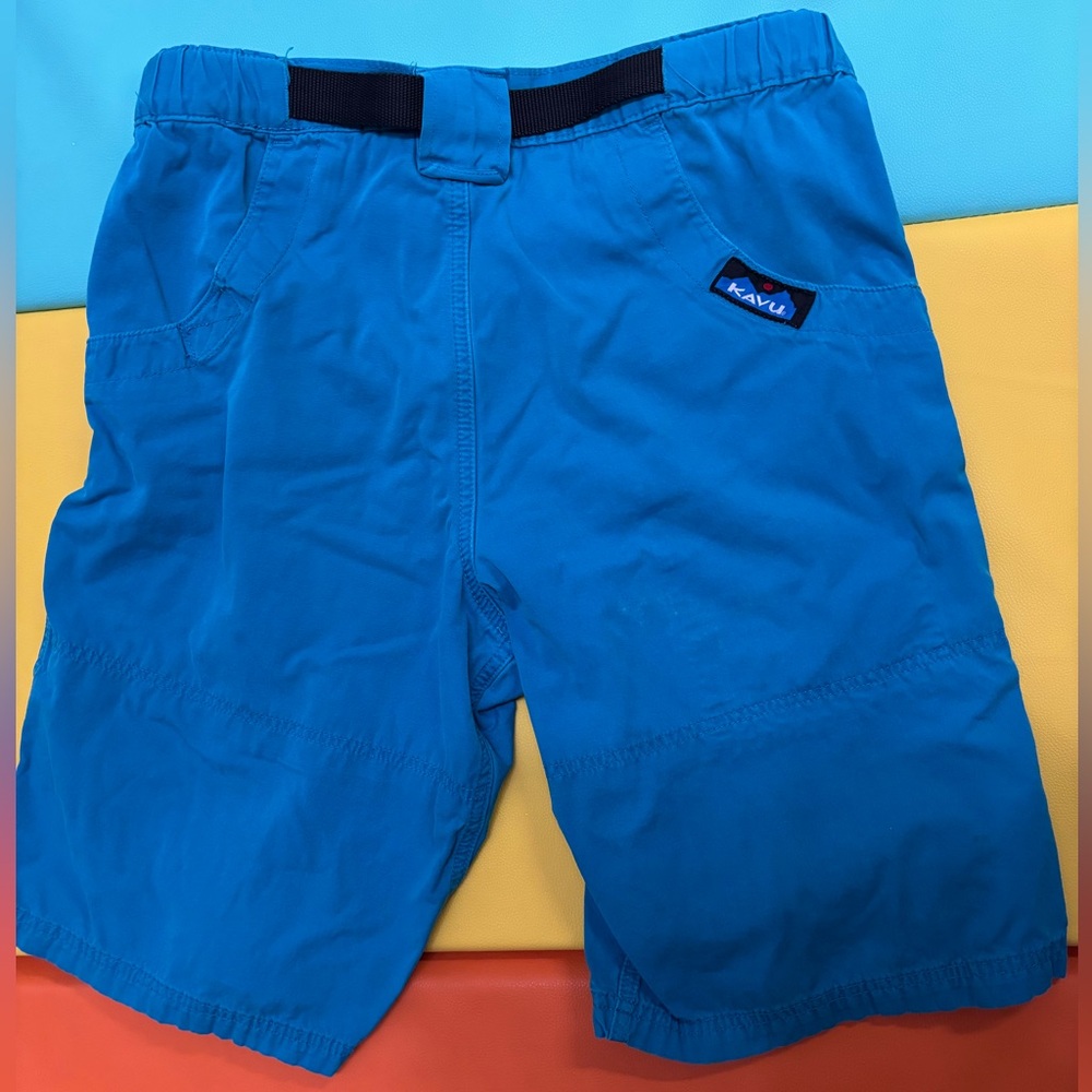 Kavu Vibrant Blue Adventure 100%‎ Cotton Shorts Size Small